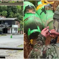 Expertos antiexplosivos del Ejército desactivaron los artefactos plantados por el ELN en la vía a la Costa. FOTO: Cortesía Ejército