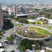 Así se ven las primeras intervenciones en la Calle 50 Sur con la avenida Las Vegas. FOTO Alcaldía de Medellín. 