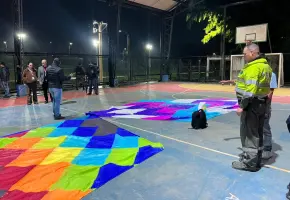 Los globos eran hasta siete metros de altura y cuatro metros de ancho. FOTO: Cortesía Alcaldía de Rionegro