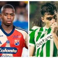 Halam Loboa y Juan Manuel Rengifo, presente y futuro de Medellín y Nacional. FOTOS DIM Y NACIONAL