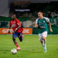El futbolista Gerónimo Mancilla, nacido en Guachené, Cauca, fue la gran figura del cuadro rojo en el partido contra Deportivo Cali que se disputó el fin de semana. El juvenil pide pista en el primer equipo. FOTO cortesía