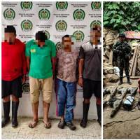Las operaciones se hicieron en conjunto entre el Ejército y la Policía Nacional. FOTO Cortesía Cuarta Brigada del Ejército. 
