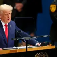 Donald Trump hizo una interevnción de casi una hora ante la Asamblea General de la ONU. FOTO AFP