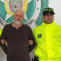 El docente de 62 años capturado en el municipio de Copacabana, al norte del Valle de Aburrá. FOTO Policía Metropolitana.