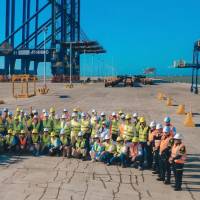 Es la primera vez en 50 años que Proantioquia realiza su asamblea de afiliados fuera del Valle de Aburrá. En la foto, los afiliados en Puerto Antioquia. FOTO Proantioquia.