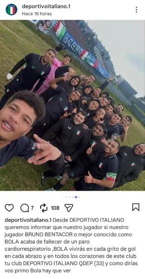 Consternación en Uruguay por la muerte de Bruno Betancor, futbolista de 22 años