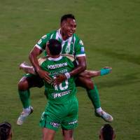 El delantero Alfredo Morelos llegó a diez tantos con Nacional este semestre. Es el goleador del cuadro verde en la Liga 2026-1. Foto: Juan Antonio Sánchez