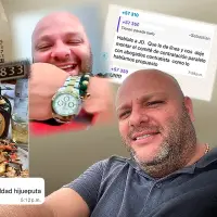 En una de las conversaciones, Miguel Quintero habría hecho alarde de una cuenta de $836.000 que pagó en Cartagena por un almuerzo. También mostró otros lujos, como un reloj de alta gama. FOTOS: CHAT DE “AMIGOS” Y CORTESÍA
