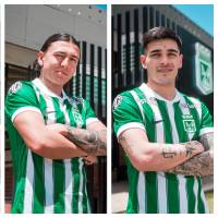 Andrés Reyes e Ian Poveda tienen 26 años, mientras que Elías Cabrera tiene 23. FOTOS CORTESÍA ATLÉTICO NACIONAL