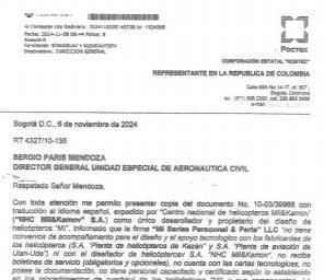 La carta de los rusos a la Aeronáutica Civil (nov6/24).