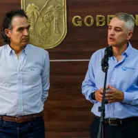 El alcalde de Medellín, Federico Gutiérrez, y el gobernador de Antioquia, Andrés Julián Rendón. FOTO: Camilo Suárez