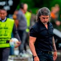 El entrenador antioqueño Leonel Álvarez se quejó de manera abierta en la rueda de prensa por los hechos ocurridos en Cúcuta. Foto: El Colombiano