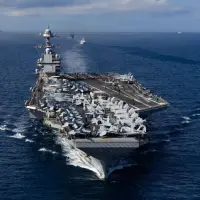 El USS Gerald R. Ford ya se encuentra junto a la flotilla de Estados Unidos desplegada en el mar Caribe y su actividad militar en la región fue oficializada por el Comando Sur. Foto: Getty Images. 