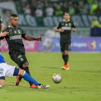 Miguel Ángel Borja es, hasta acá, el máximo goleador de Nacional en la Copa Sudamericana. FOTO JUAN ANTONIO SÁNCHEZ