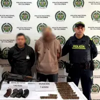 Alias Chuky y alias Ángel fueron capturados en flagrancia, según las autoridades. Foto: Policía Antioquia