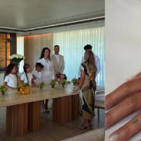 Cristiano Ronaldo y Georgina Rodríguez celebraron una boda íntima en su casa de Cascais, Portugal, acompañados por sus hijos, diez años después de conocerse en una tienda Gucci de FOTO Georgina Rodríguez - Vogue vía Instagram. 