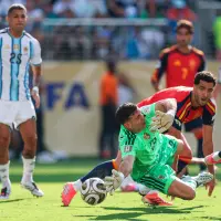 El futbolista español Nico Williams anotó en los primeros minutos del tiempo extra. Sin embargo, el central anuló el gol. Foto: AFP
