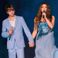 Milan, Shakira y Sasha en el concierto en Buenos Aires. Foto: Cortesía.