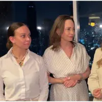 María Claudia Tarazona, viuda de Miguel Uribe, también acompañó la reunión. FOTO: CAPTURA DE PANTALLA.