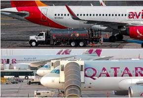 Durante el evento Wings of Change Americas, organizado por la Asociación Internacional de Transporte Aéreo (IATA) en Bogotá, explicaron cómo estas guerras globales afectan las operaciones aéreas en todo el mundo. FOTO: JUAN ANTONIO SÁNCHEZ Y QATAR AIRWAYS