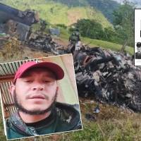 Alias Leito es señalado del ataque al helicóptero que llegó a apoyar a los policías que cumplían labores de erradicación de cultivos ilícitos en zona rural de Amalfi hace un año. Fotos: Cortesía 