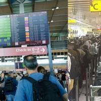 En diferentes aeropuertos de Europa se vieron largas filas por el ciberataque. Fotos: redes sociales 