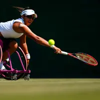 María Angélica Bernal, colombiana en silla de ruedas que disputará mañana la final de Wimbledon. FOTO getty