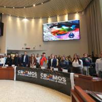 El acto de posesión se llevó a cabo en el Concejo de Medellín y lo lideró el alcalde Federico Gutiérrez. FOTO: Cortesía Alcaldía de Medellín