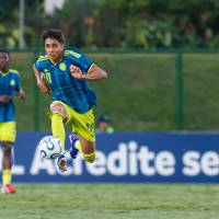 Samuel Martínez, el 10 de la Selección Colombia que jugará hoy la final del Sudamericano Sub-17 en Paraguay. Nació en Tuluá, Valle, y es hijo del exjugador Jairo ‘el Indio’ Martínez. FOTO GETTY