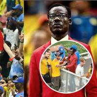 El hincha más famoso de la República Democrática del Congo reapareció tras la derrota ante Colombia con un mensaje de resistencia, orgullo nacional y felicitaciones a la selección colombiana. Foto: Tomada de Instagram @lumumbaveaofficiel y Captura de video de X @DiarioOle