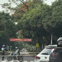 Avenida de Las Vegas, cerrada en Medellín. FOTO: Cortesía Denuncias Antioquia
