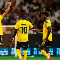 Cristiano Ronaldo, Sadio Mané y Kingsley Coman, el tridente de ataque del Al-Nassr. FOTO: X Al Nassren