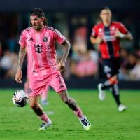 El debut del argentino fue contra Atlas por la Leagues Cup y tendrá contrato hasta 2029. Foto: GETTY. 