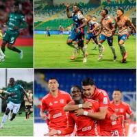 Santa Fe, Alianza, Águilas y América aún tienen posibilidades de avanzar a los cuadrangulares semifinales. Foto: Colprensa y redes @alianzafc.official