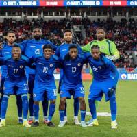 Haití, quien regresa a un Mundial tras 52 años, es vestido por la marca colombiana Saeta. FOTO: Tomada de redes sociales @fhfhaiti