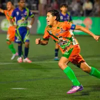 Camilo Falcao Botello celebra el tanto con el que Arauca venció a Alianza Antioquia para avanzar a la final del Babyfútbol. FOTO CORTESÍA LOS PAISITAS