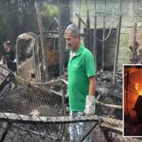 Así quedó la bodega tras el fuerte incendio que sufrió en la madrugada de este viernes. FOTO: Cortesía e imagen tomada de redes