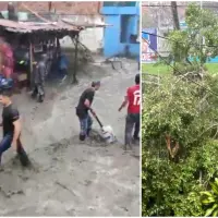 Autoridades reportaron una tormenta eléctrica en Medellín y el Valle de Aburrá, además de algunos otros municipios de Antioquia. FOTO: Alcaldía de Medellín y cortesía Denuncias Antioquia y de video de redes sociales