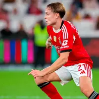 El futbolista noruego Andreas Schjelderup juega en el Benfica de Lisboa desde el 2023, cuando fue fichado por el cuadro portugués. Foto: tomada del x de @SLBenfica