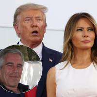 Melania Trump sostuvo nunca haber visitado la isla privada de Jeffrey Epstein. Foto: Getty Images y AFP