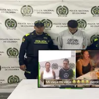 Atrás, alias Bola, capturado por la Policía. Adelante, el mensaje que puso en sus redes el día que su madre y su hermano fueron detenidos. FOTO: Cortesía.