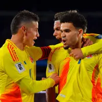 Los futbolistas colombianos James Rodríguez y Luis Díaz son las grandes figuras de la Selección Colombia que se medirá contra Uzbekistán, un ganador del Repechaje y Portugal. Foto: Getty