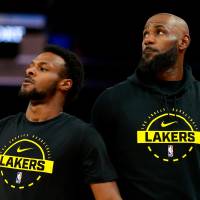 LeBron James y su hijo Bronny viven sus primeros playoffs juntos. Ahora deben enfrentar al campeón actual, Oklahoma City Thunder en semifinales de conferencia. La serie empieza este 4 de mayo. FOTO GETTY