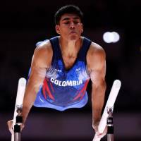 El gimnasta cucuteño Ángel Barajas es uno de los mejores del mundo en su especialidad. Este año ganó medalla de oro en la prueba de barra paralela en la Copa Mundo del deporte. Foto: Getty