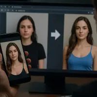 Crushmate y apps similares ofrecen herramientas de IA para generar imágenes íntimas falsas de mujeres, un negocio que opera desde Hong Kong y China. FOTO EL COLOMBIANO | creada con IA