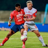 Daniel Torres fue fundamental para que Independiente Medellín triunfara el lunes como visitante contra DIM, su exequipo. FOTO MANUEL SALDARRIAGA