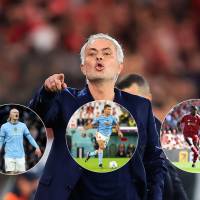 Enrique Riquelme y Florentino Pérez tienen en sus promesas figuras como Haaland, Rodri, Konaté y Mourinho. Fotos: Getty Images