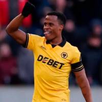 El atacante colombiano Jhon Arias a marcó dos goles en 26 partidos con el Wolverhampton de Inglaterra. Foto: AFP