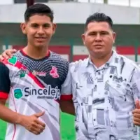 El joven futbolista Joel David López Solano, de 16 años, junto a su padre, Orangel López Vaquero, ambos murieron por inmersión. FOTO: Tomada de redes sociales