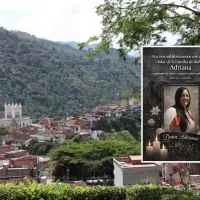 Adelante, la mujer asesinada. Atrás, panorámica del municipio de Andes .Foto: EL COLOMBIANO